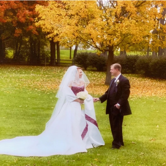 Maggie Sottero Marseilles Red Ivory Wedding Dress Size 4 - Worn Once - Picture 11 of 15